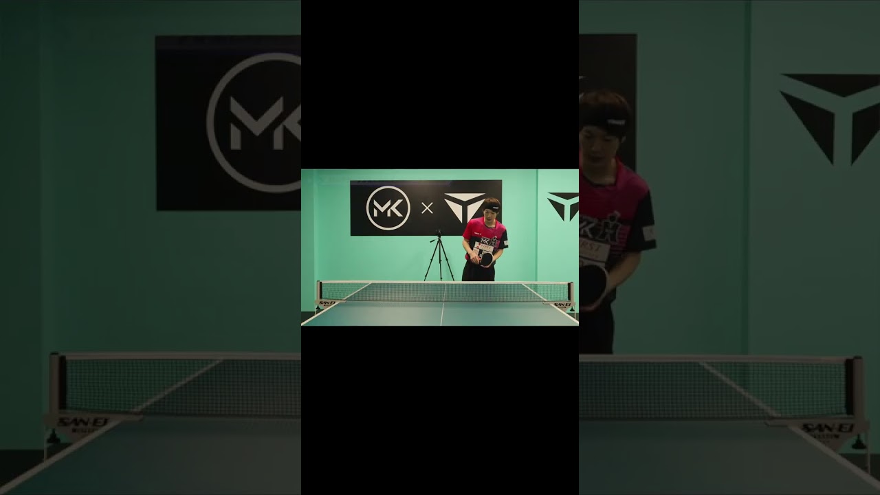 フォア前のチキータを狙っているときにバックにロングサーブが来たときの対処法【ワンポイントレッスン#135】#shorts