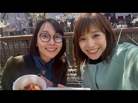 「春風に舞う笑顔：出水麻衣＆江藤愛アナ、中目黒お花見日記」