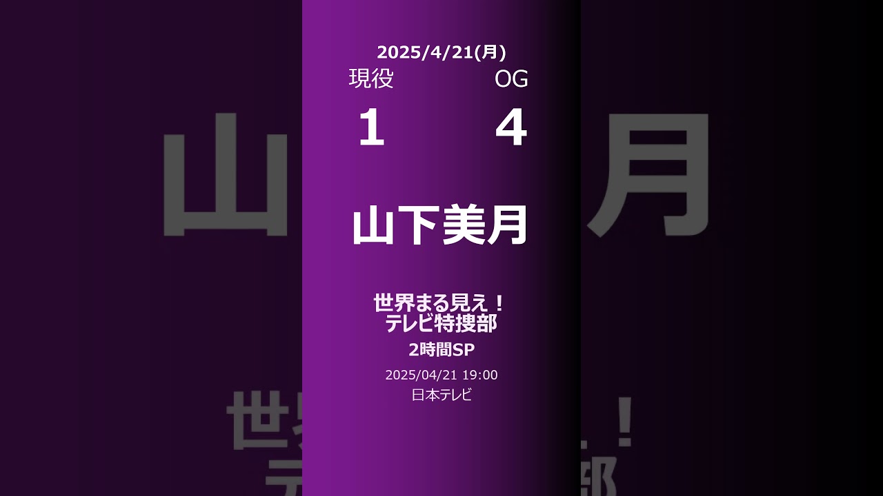 【明日の乃木坂】現役・OG 2025/04/21 #shorts #乃木坂46 【番組出演】