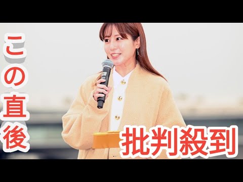 ＜フジテレビ堤礼実アナ＞柔らかムードのロングコートで冬の装い　パンツ、スニーカーでカジュアルに