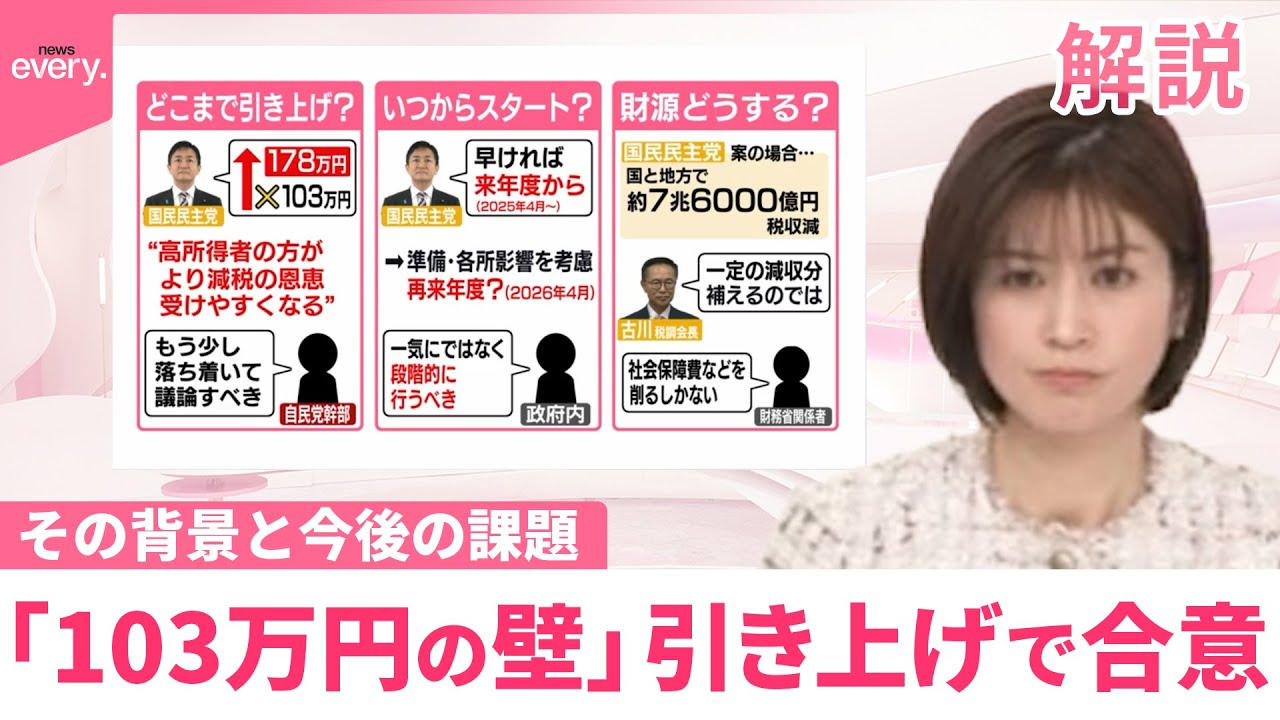 【解説】「103万円の壁」引き上げ、自公国が合意  その背景と今後の課題