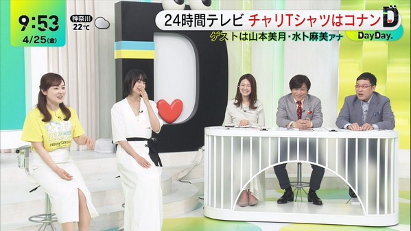 【画像】今日の水卜麻美さんと黒田みゆさん　4.25