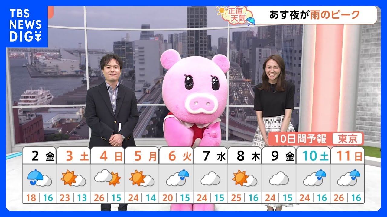 【5月2日 関東の天気】昼間はず～っと降る｜TBS NEWS DIG