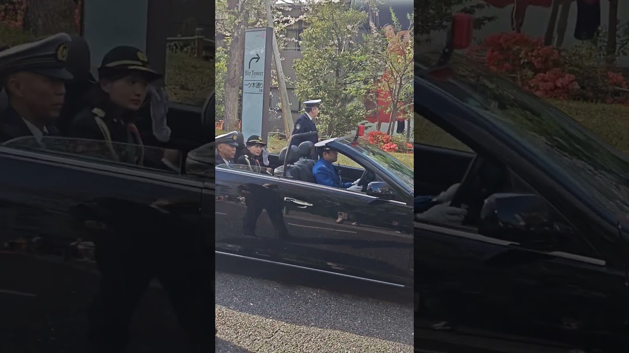 キャデラック儀礼オープンカー🚨、一日警察署長　TBSアナウンサー篠原梨菜さん👮‍♀️、交通安全パレード🚨