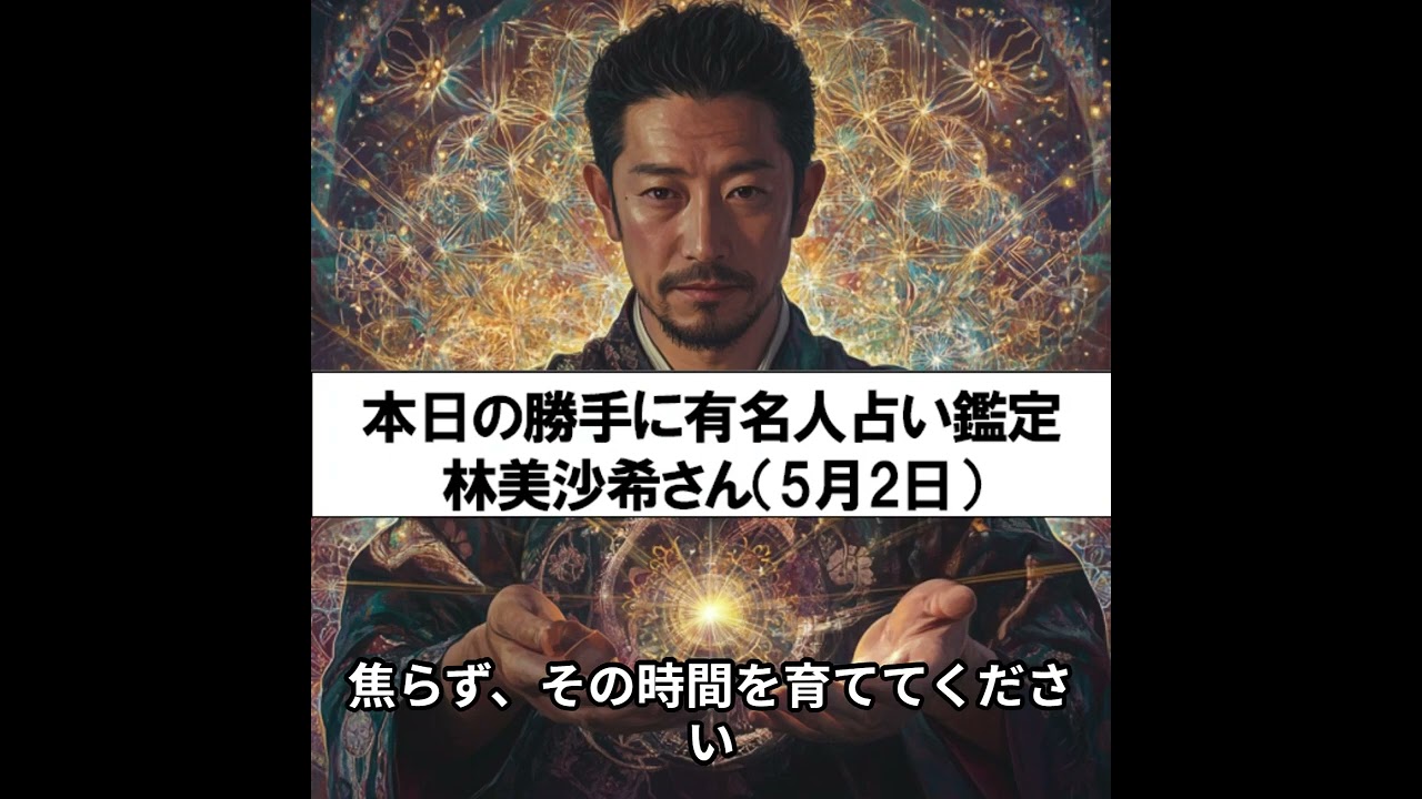 【勝手に有名人占い鑑定！】5月2日生まれ、林美沙希さん
