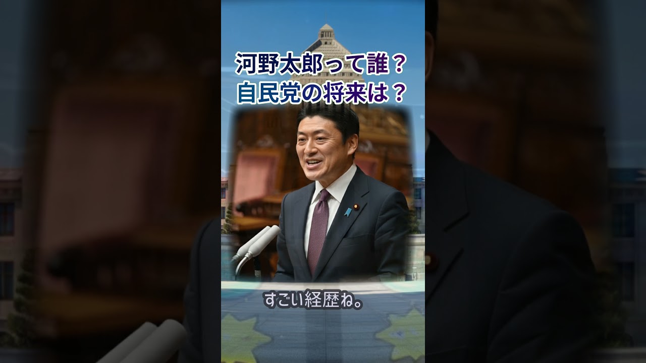 河野太郎ってどんな人？自民党の未来は？魔理沙,今回は河野太郎について解説… #shorts 786