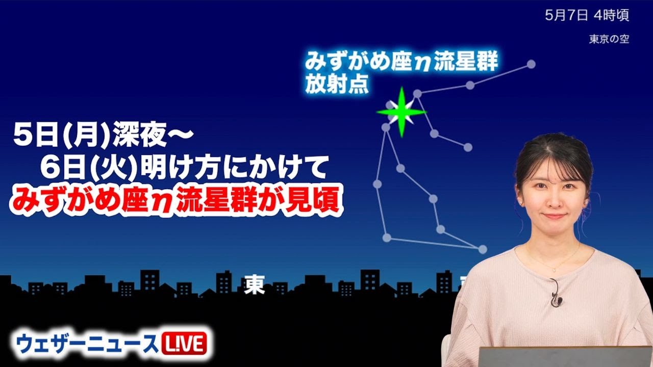 【星空情報】みずがめ座η(エータ)流星群が見頃に