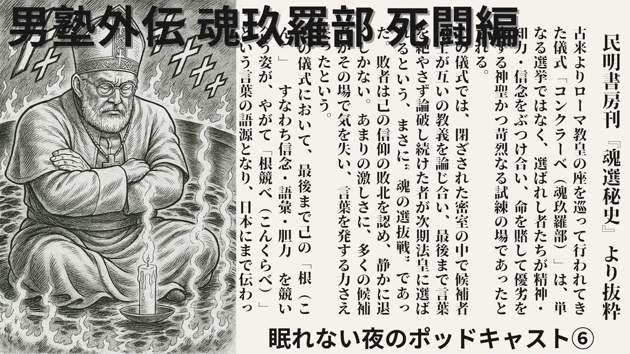 【NotebookLM】魁!!男塾外伝　魂玖羅部（コンクラーベ）死闘編 - 聖戦根競べ～眠れない夜のPodCast～Created with NotebookLM