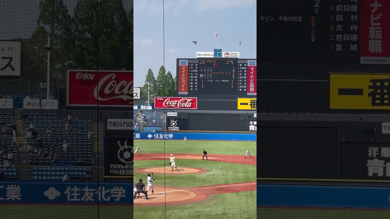 鈴木唯斗選手のライト前ヒット！守備の乱れの間に二塁へ！