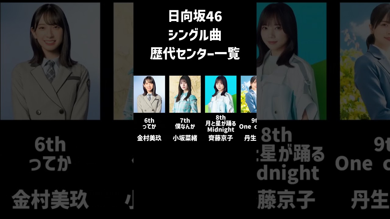 【2025年5月現在】日向坂46シングル曲歴代センター一覧 #日向坂46 #乃木坂46 #櫻坂46 #けやき坂46 #欅坂46 #坂道グループ