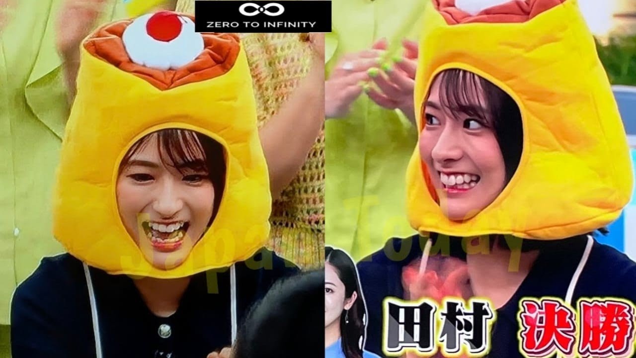 【ラヴィット 田村真子】今日の田村真子さん  5.12  激烈！女子アナニュース ウルトラフードメスでプリンの被り物をセットして戦う田村真子アナ【田村真子】