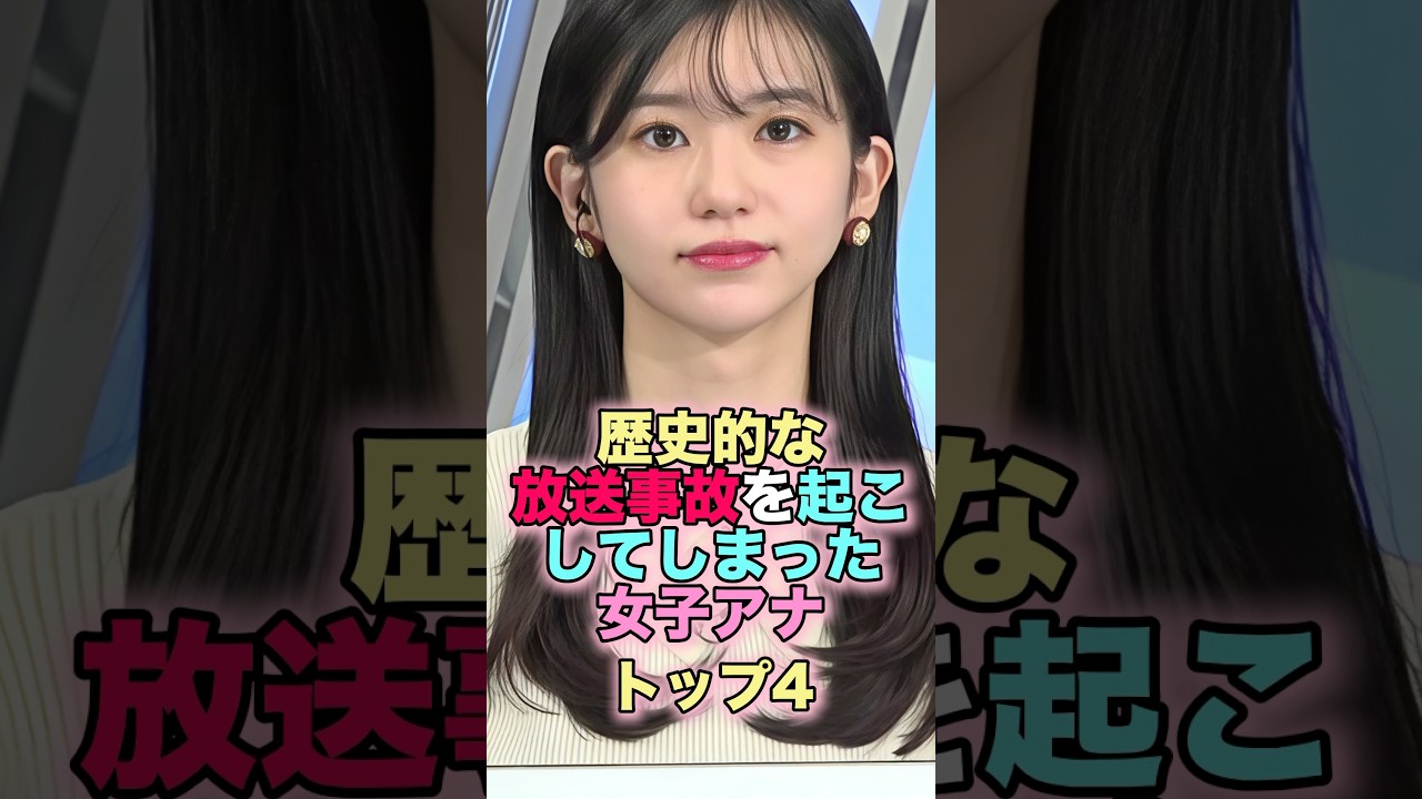 歴史的な放送事故を起こしてしまった女子アナトップ4 #芸能人 #芸能 #雑学 #ランキング #田村友里 #中澤佳子 #大島璃音 #岡副麻希 #放送事故 #女子アナ