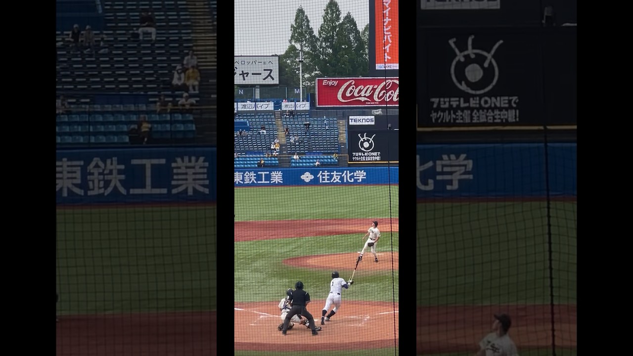 鈴木唯斗選手の左中間を破るツーベースヒット！