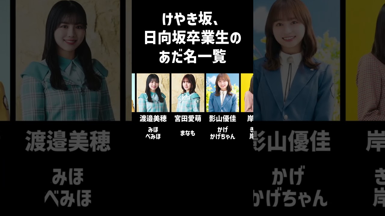 【祝日向坂6周年】けやき坂、日向坂卒業生のあだ名一覧 #日向坂46 #けやき坂46 #ひらがなけやき #日向坂で会いましょう #ひなあい