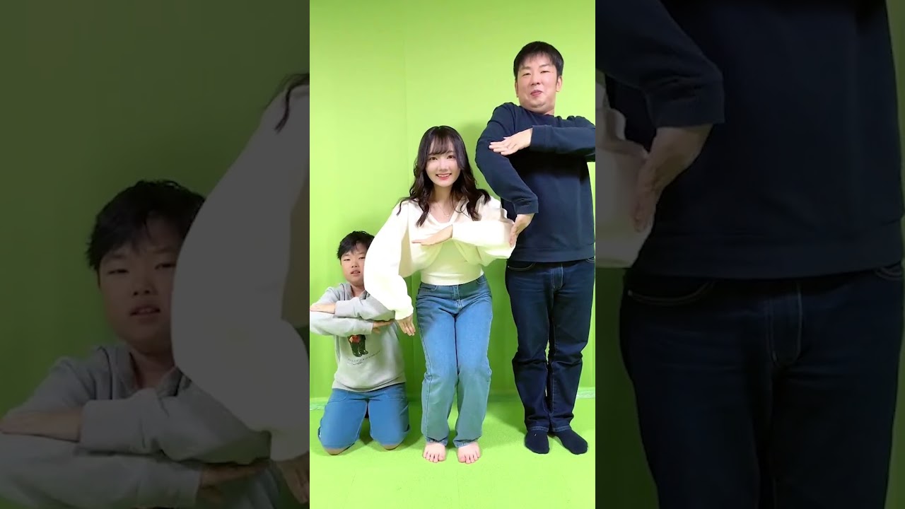 ◆アゴ肉すごい状態で最初びくっとなるパパw～ほぼ初見ダンス～◆ #ひめちゃんとおうくん #shorts #プリンセス姫スイートtv