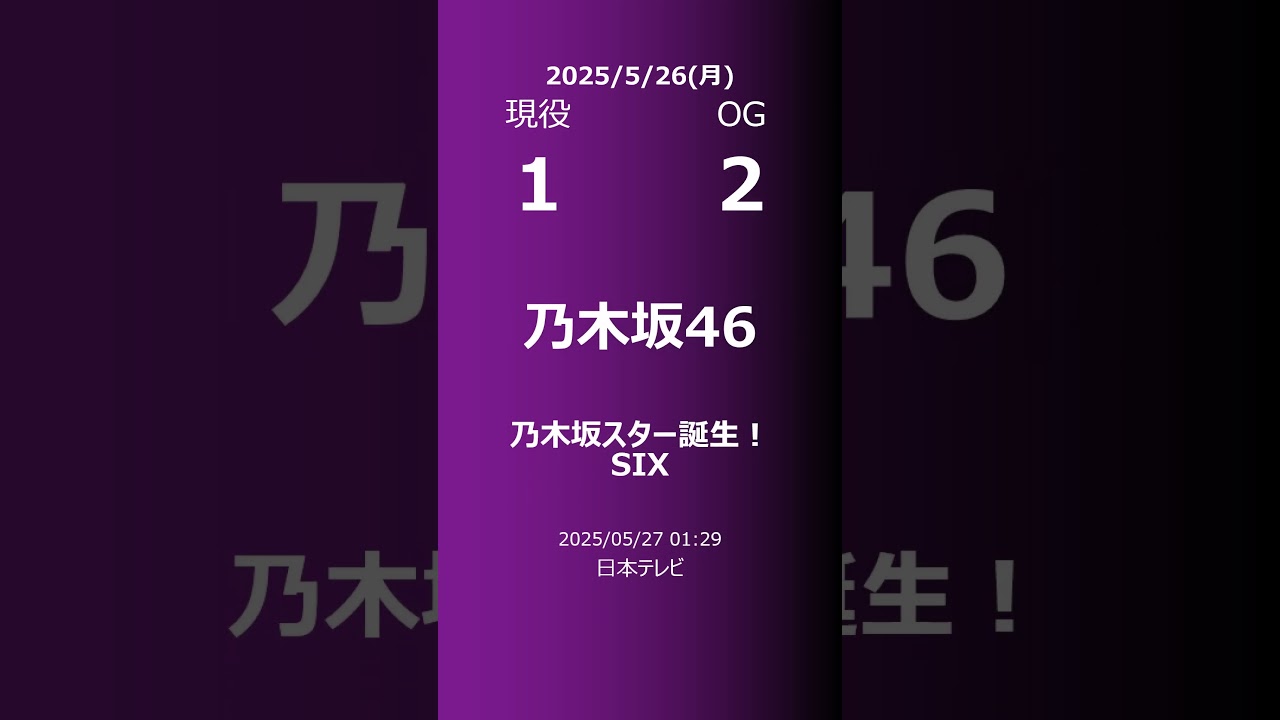 【明日の乃木坂】現役・OG 2025/05/26 #shorts #乃木坂46 【番組出演】