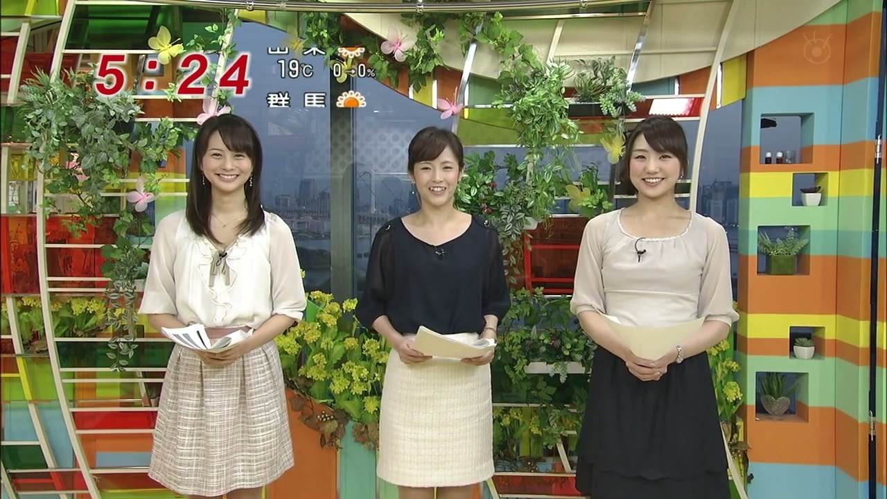 女子アナ　高見侑里　めざまし　20110401