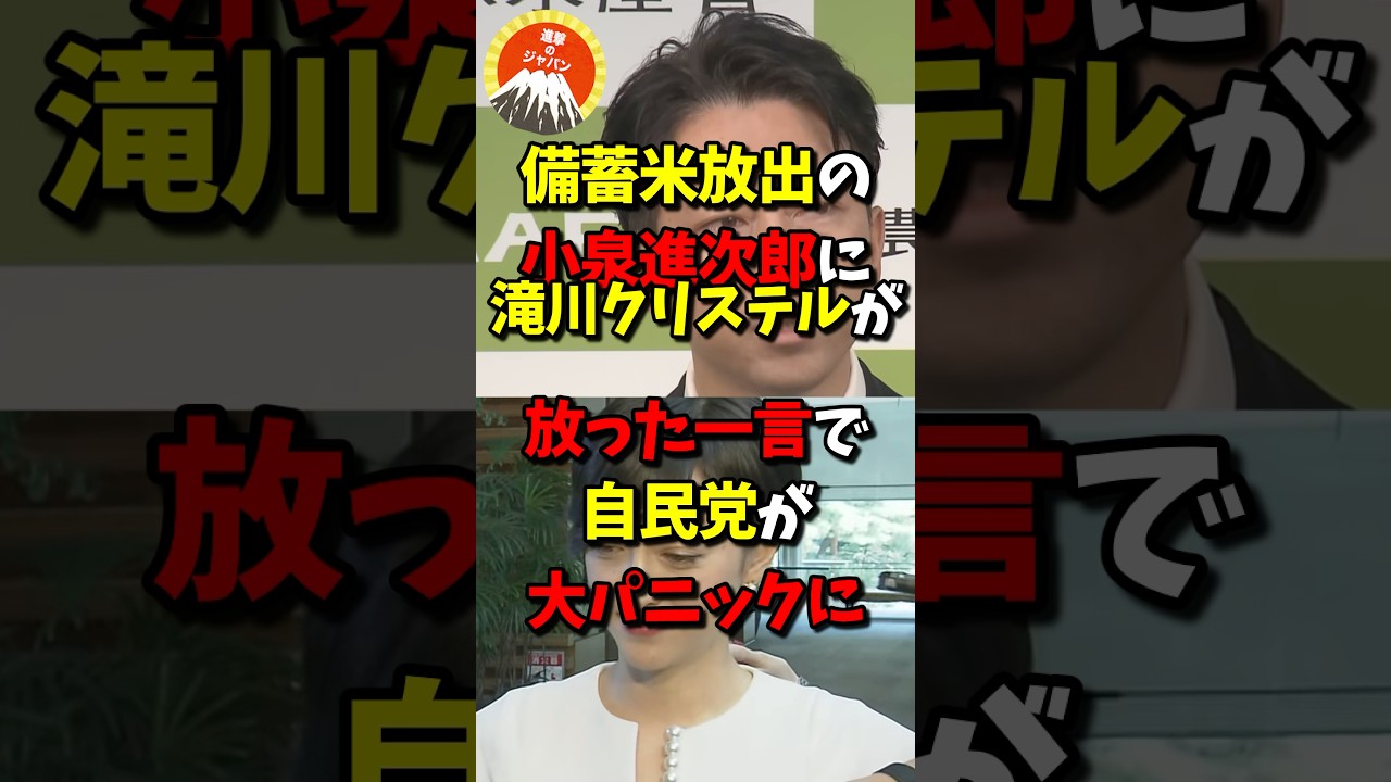 備蓄米放出の小泉進次郎に滝川クリステルが放った一言で自民党が大パニックにw