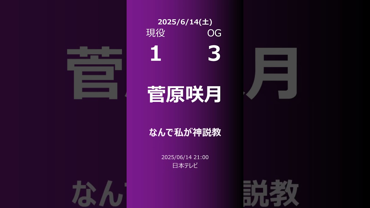 【明日の乃木坂】現役・OG 2025/06/14 #shorts #乃木坂46 【番組出演】