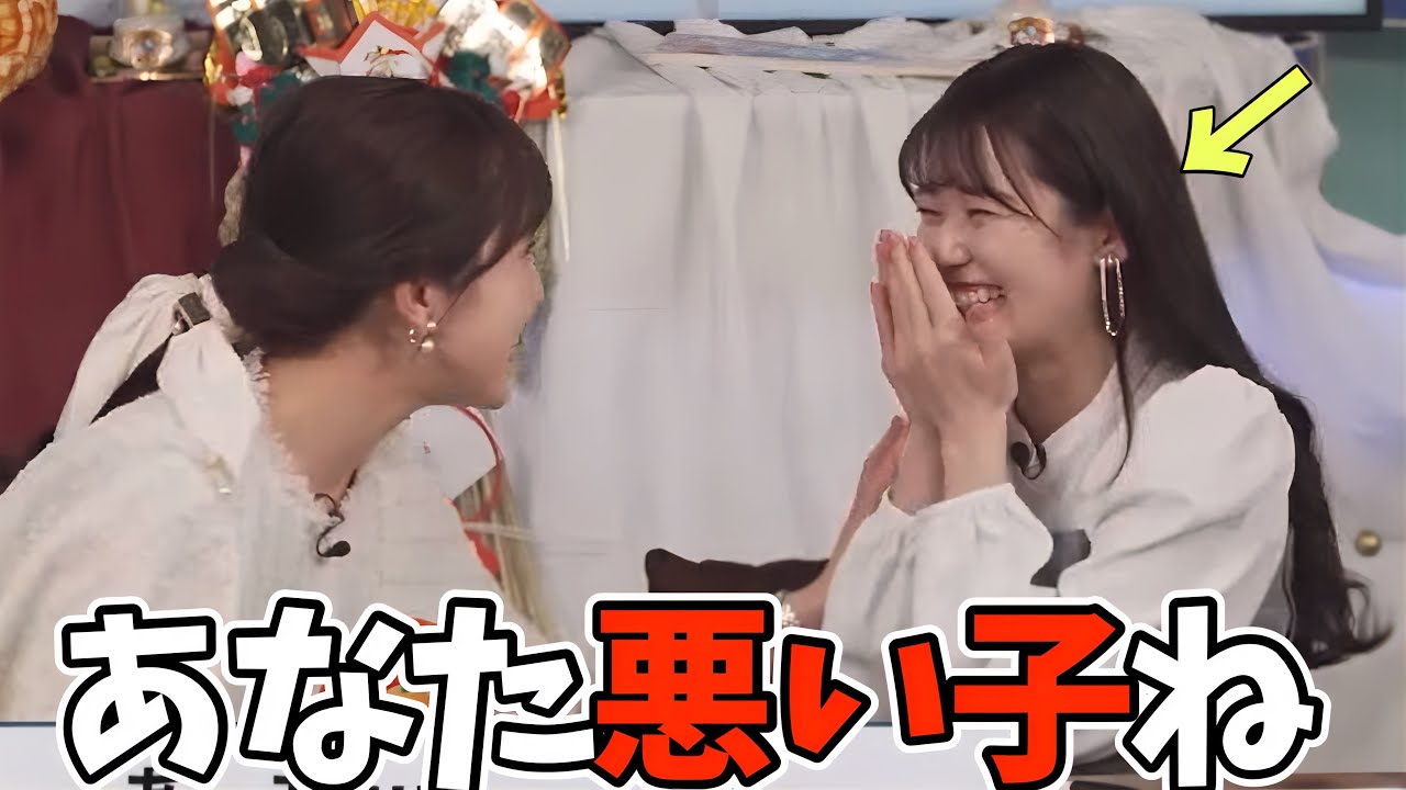 先輩を煽りまくって詰められるお天気お姉さんw【青原桃香、松雪彩花】悪い子、くもち
