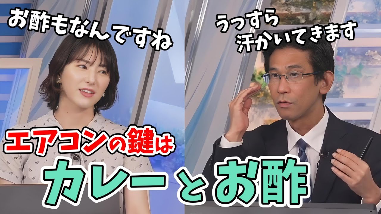 【白井ゆかり・山口剛央】山口さんのエアコン使用開始記録はカレーとお酢で左右されます【ウェザーニュース切り抜き】