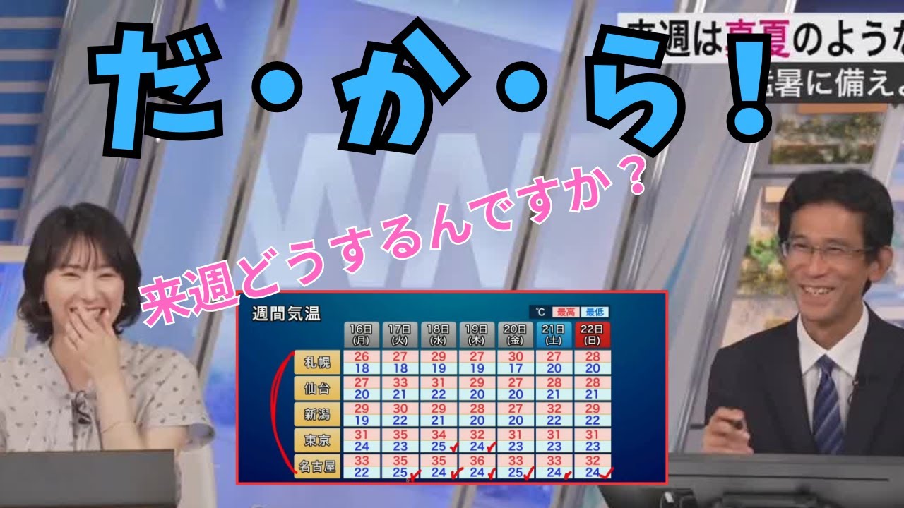 【白井ゆかり×ぐっさん】限界値を超える気温になる日にエアコンをつけるかどうか悩んでいるぐっさん