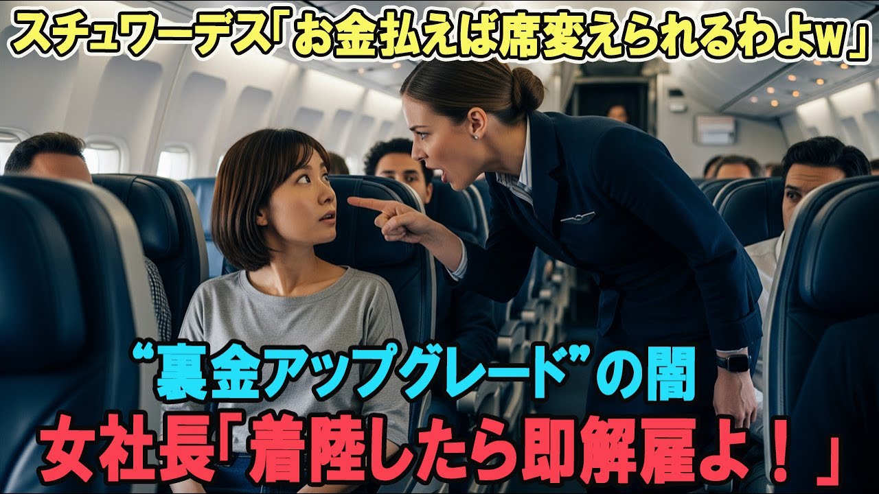 【海外の反応】「金を払えば座席は変えられるわよ」スカイビスタ航空で起きた“裏金アップグレード”の闇…しかし“あの日本人女性”の正体に気づいた瞬間、乗務員全員が凍りついた