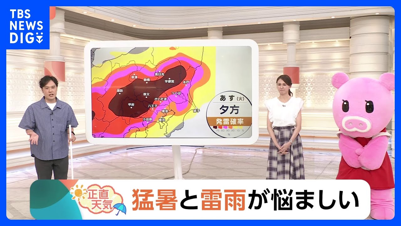 【7月1日 関東の天気】猛暑と雷雨が悩ましい｜TBS NEWS DIG
