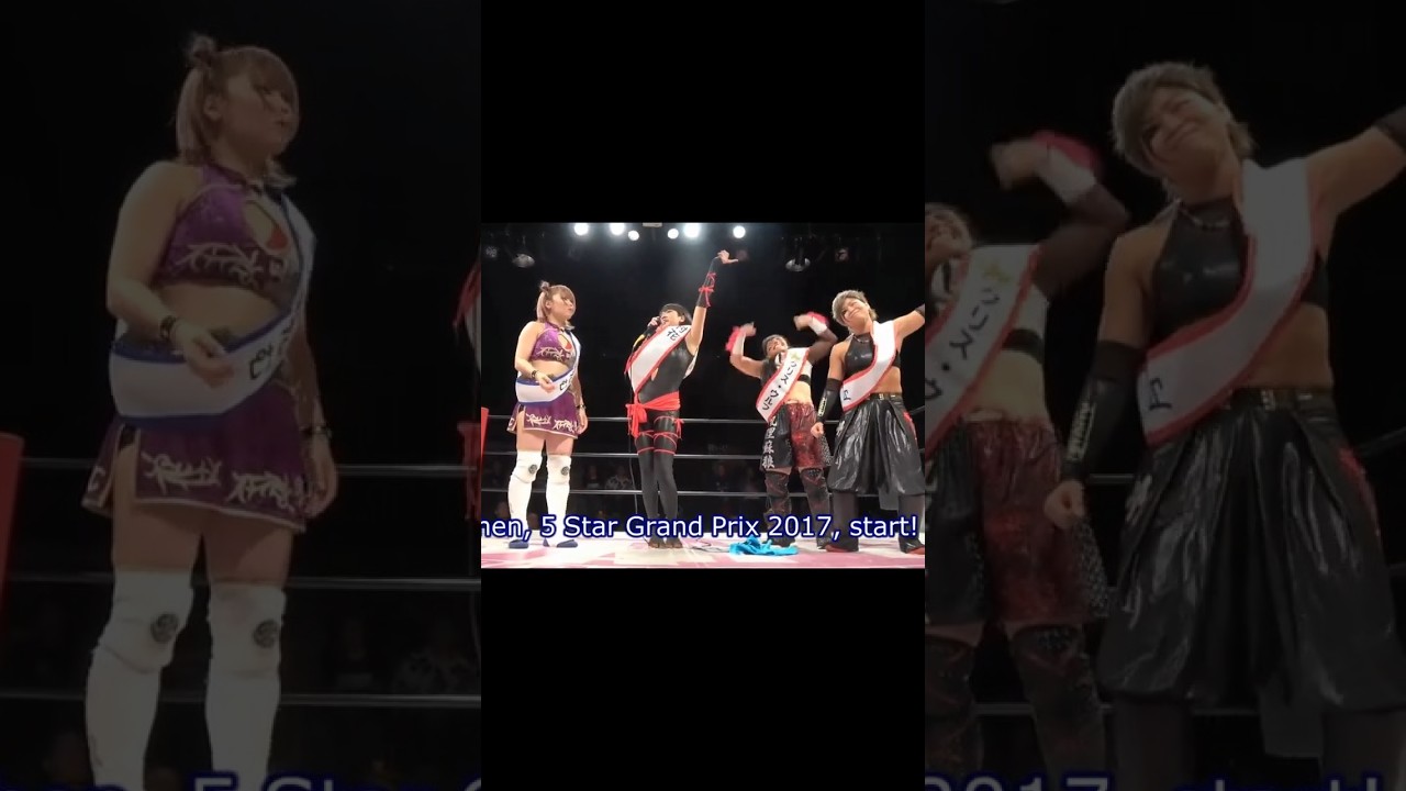 右も左も分からない中野たむに、手を差し伸べるやさしいヒール、大江戸隊 花月（2017）。Kagetsu escorted Tam. #スターダム #stardom #女子プロレス