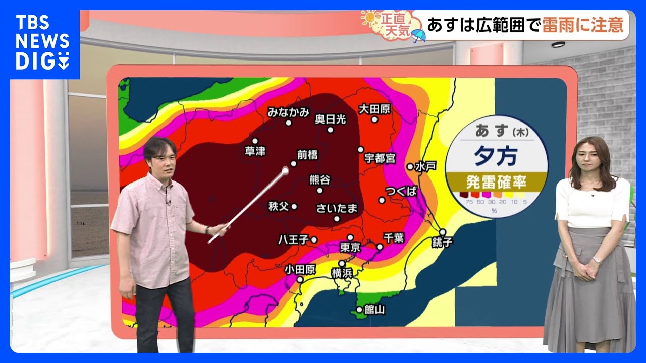 【7月10日 関東の天気】大気不安定 広い範囲で雷雨｜TBS NEWS DIG