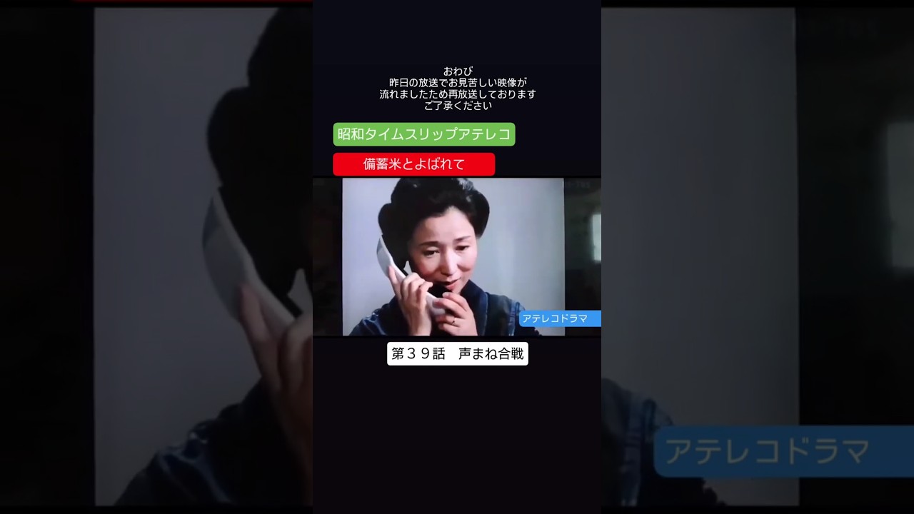 アテレコドラマ　第３９話　再放送　備蓄米とよばれて　不良少女とよばれて　アテレコ　アフレコ