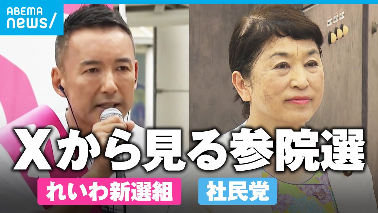 【各党X分析】れいわは“一点突破”の投稿傾向 社民はポスト数“3600回超”の候補者も【参院選2025】
