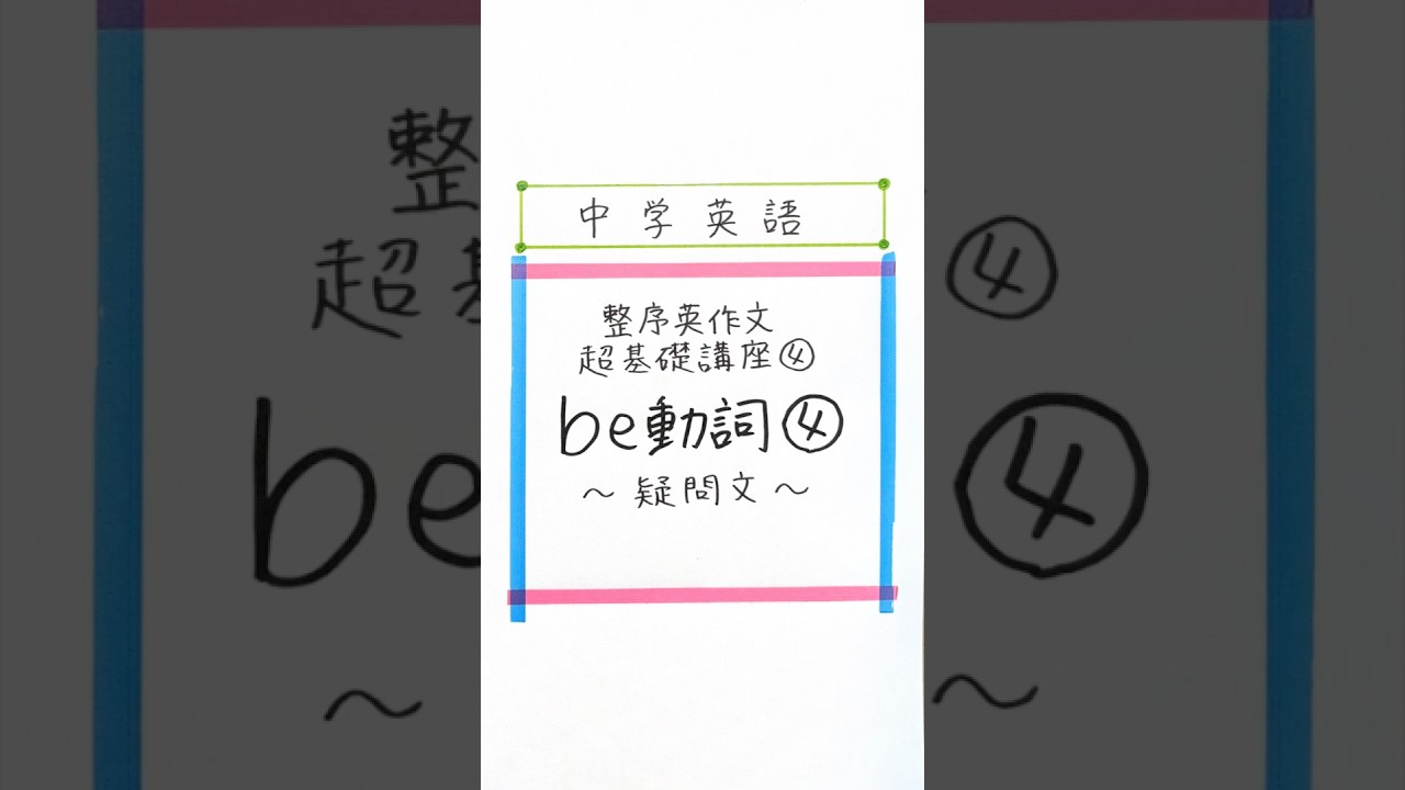 be動詞④ #中学英語 #be動詞 #疑問文