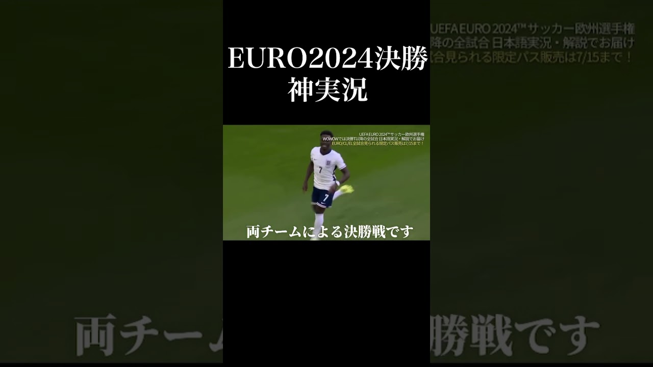 【鳥肌が立つ実況！】EURO2024 決勝の寺川アナの名実況！！#shorts