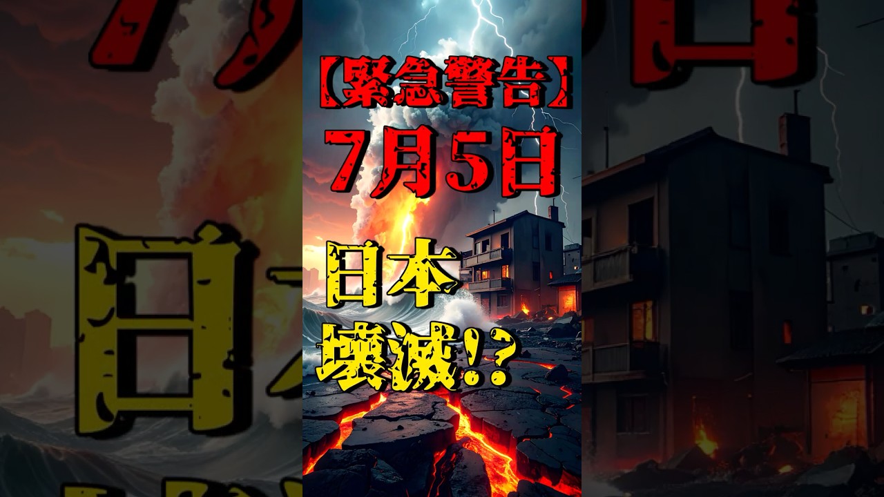 【緊急警告】7月5日に日本消滅？恐怖の予言が現実に…？
