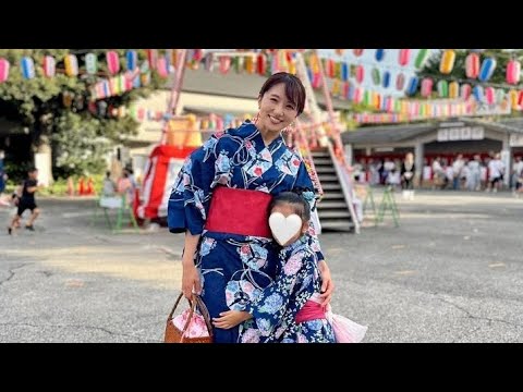 フジ松村未央アナ　「夏祭り大好き」6歳愛娘と浴衣姿の仲良し親子ショット披露　夫は陣内智則