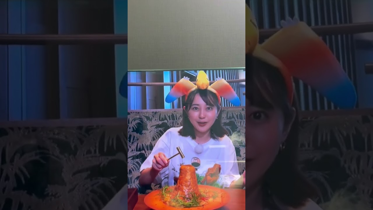 ジャングリア沖縄　絶品グルメを堪能する若林有子アナ　#若林有子