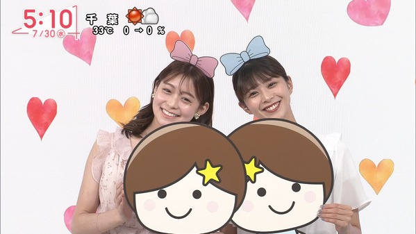 【画像】今日の田﨑さくらさんと山本里咲さん　7.30