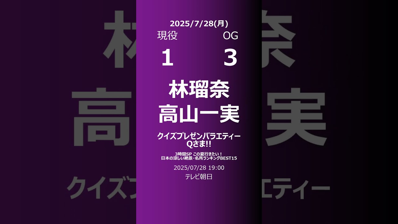 【明日の乃木坂】現役・OG 2025/07/28 #shorts #乃木坂46 【番組出演】