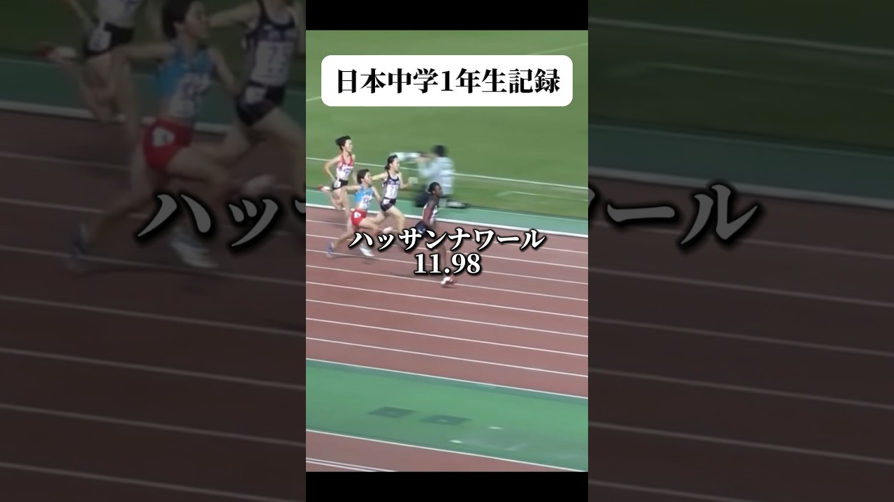 学年別女子100m日本記録