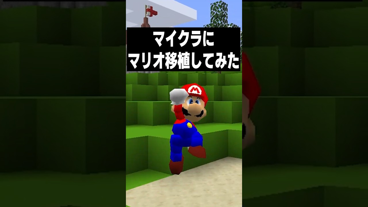 マイクラに"マリオ移植"してみた #マイクラ #マインクラフト #shorts