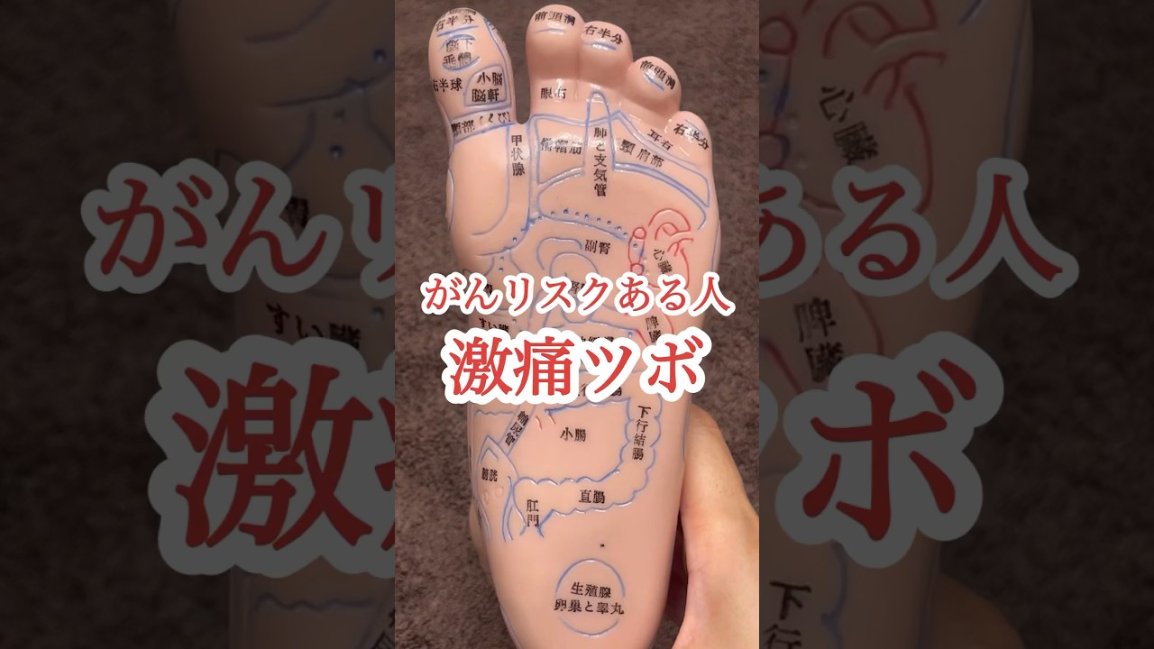 【がんリスクある人　激痛ツボ】　#がんリスク　#足つぼ　#足つぼマッサージ  #ツボ押し