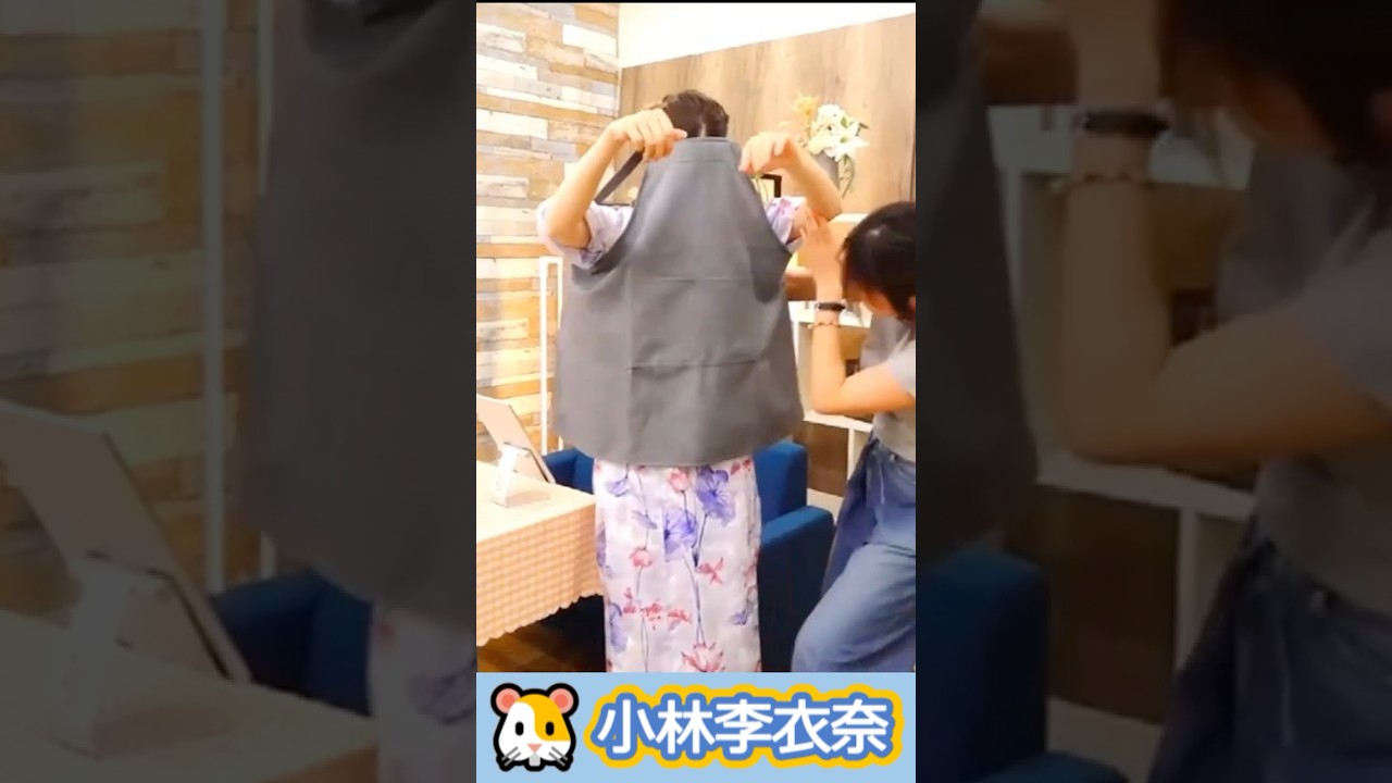 【#小林李衣奈】🐹っ「エプロン着れないりえなちゃんw」 #ウェザーニュースlive