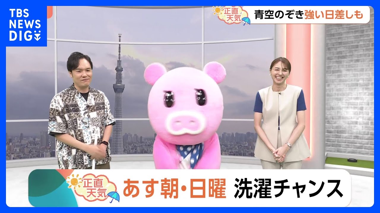 【8月15日 関東の天気】青空のぞき強い日差しも｜TBS NEWS DIG