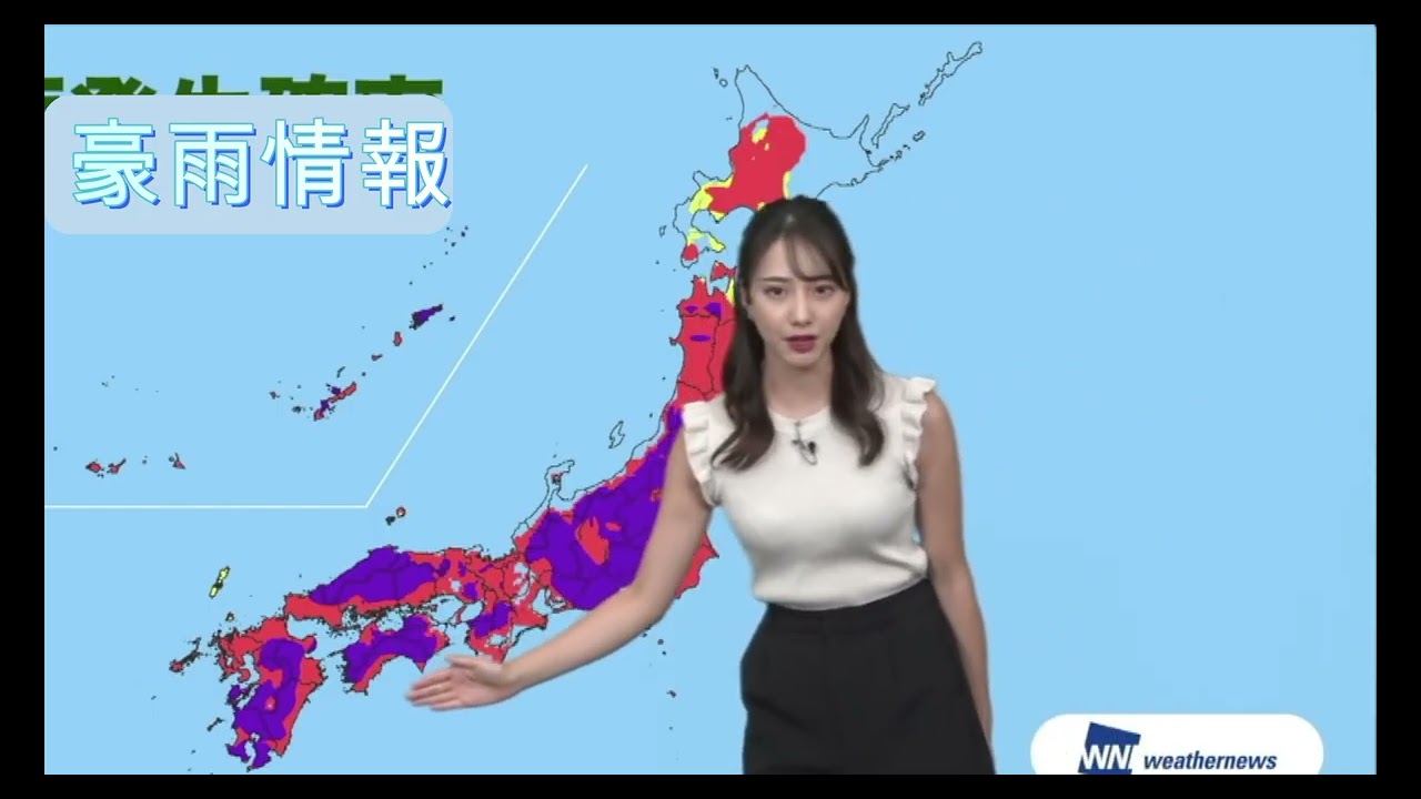 息を吸うのもセクシーなお天気お姉さん