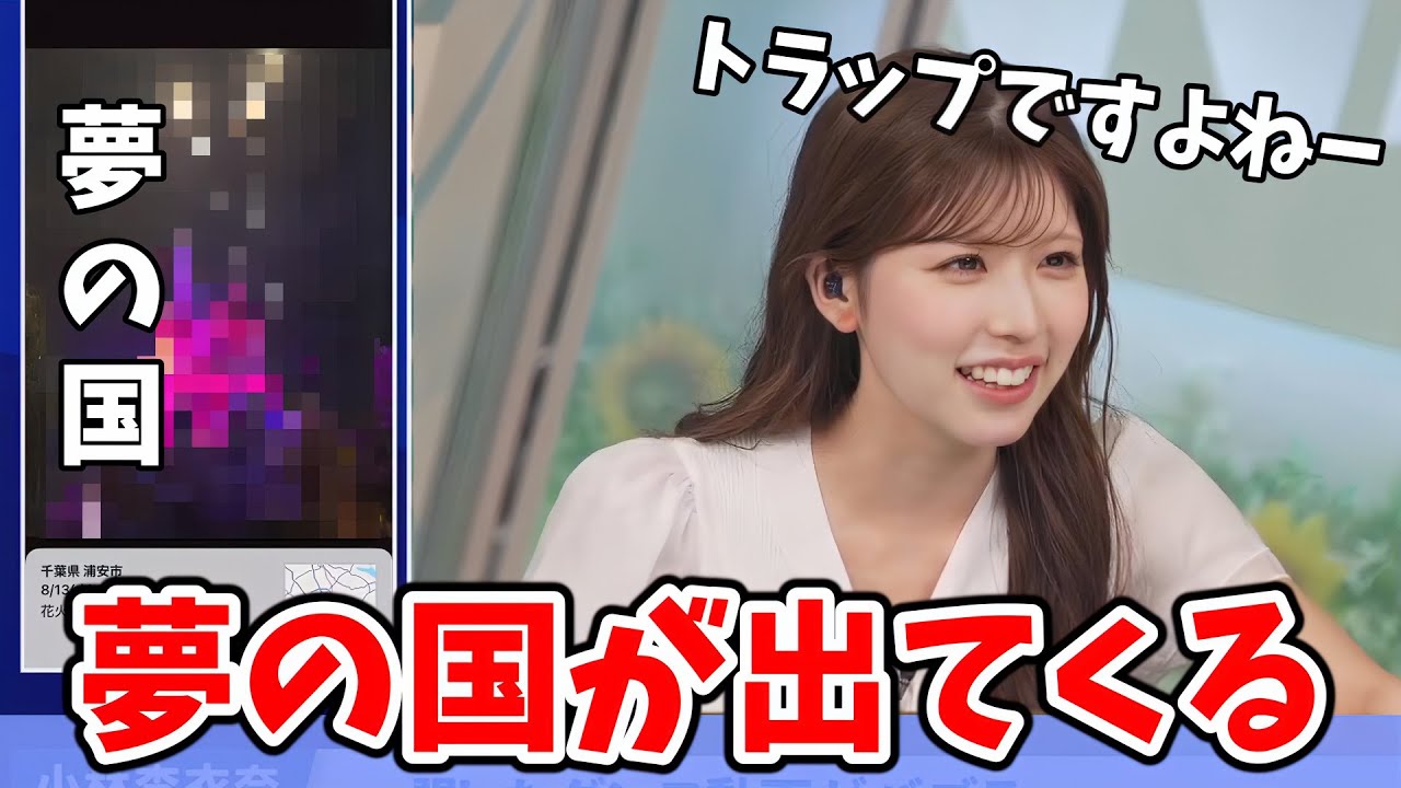 【小林李衣奈】アプリ紹介で消したはずの夢の国の写真が出てきてしまい慌てる李衣奈ちゃん【ウェザーニュース切り抜き】