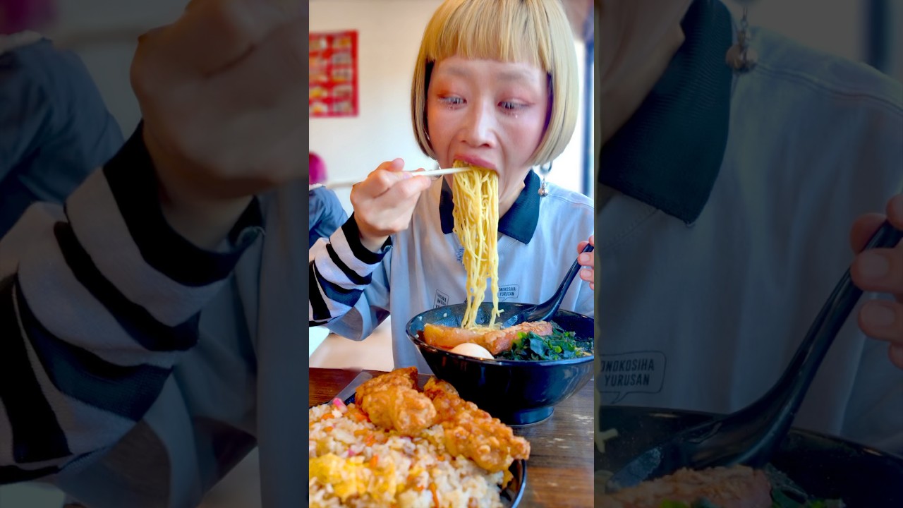武士が作る絶品町中華 ～限定ラーメンと唐揚げのせ炒飯～ #大食い #おなかがすいたらモンスター #ロシアン佐藤 #shorts #町中華 ​⁠​⁠@samuraifooddrifter7403