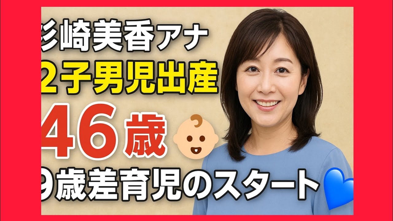✨杉崎美香アナ 46歳で第2子出産🎉9歳差育児がスタート👶💙