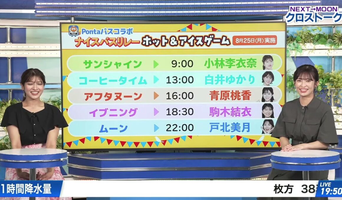 【山岸愛梨】【岡本結子リサ】クロストーク（250824 ウェザーニュースlive Evening　→　ウェザーニュースlive Moon）