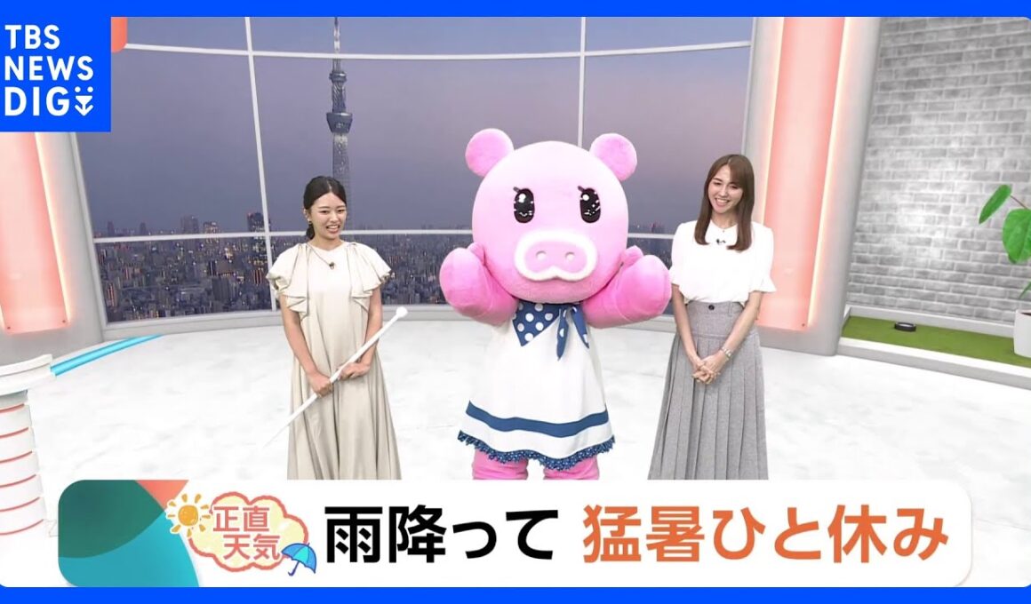 【8月27日 関東の天気】雨降って 猛暑ひと休み｜TBS NEWS DIG